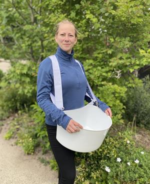 Wells and Wade plukkespand med bæresele – ergonomisk høstspand til kirsebær, vindruer og frugt